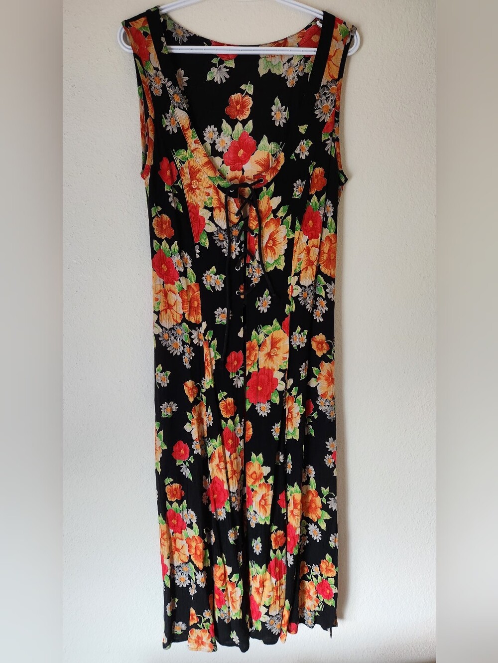 Vintage Floral Shirt Dress From The 70's
